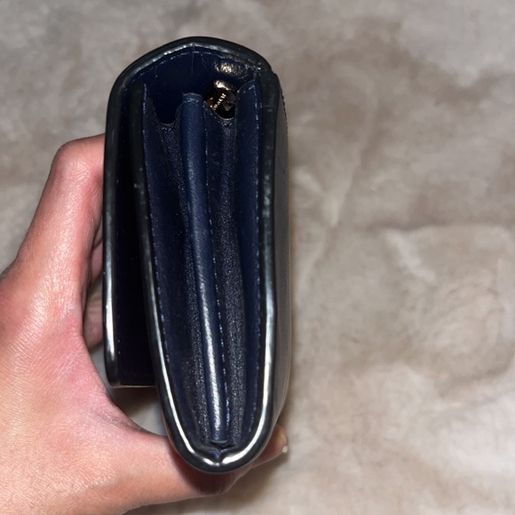 Coach Envelope Long Leather Navy Blue Wallet - Picture 9 of 9